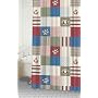 Country Christmas Holiday Fabric Shower Curtain