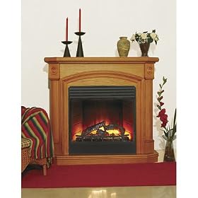 ProCom Electric Fireplace - 5000 BTU, 24in. Oak Finish by Electric Fireplaces