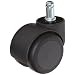 E.R. Wagner Stem Caster, Hooded Twin Swivel, Polyurethane Wheel, Roller Bearing, 75 lbs Capacity, 2-3/16" Wheel Dia, 2-3/16" Wheel Width, 2-9/16" Mount Height, 7/16" Stem Dia, 7/8" Stem Height (Pack of 5)