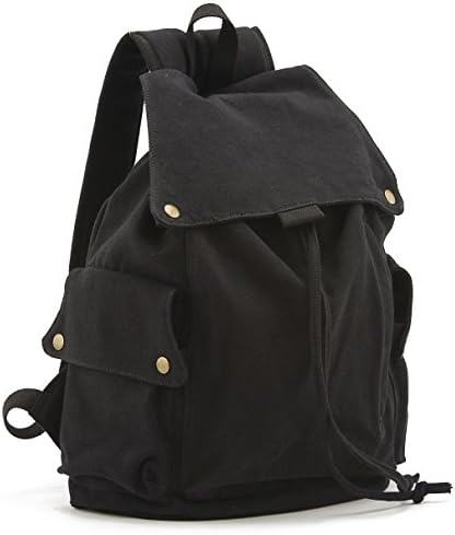VANZ Stylish Canvas Hiking Backpack Black