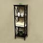 Sourcing Solutions X-Frame Bathroom Towel Tower, Espresso Finish
