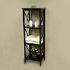Sourcing Solutions X-Frame Bathroom Towel Tower, Espresso Finish