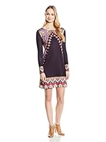 Peace & Love Vestido (Berenjena / Multicolor)