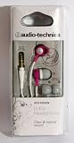 Audio Technica ATH-CK52W In-ear Headphones with 10.7mm drivers, Loop Support design, Pink