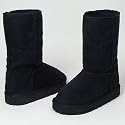 SONG KIDS Classic Fur Suede Winter Boots Black