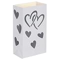 Wedding Heart Flame-Resistant Luminaria Bag 12-pk.