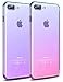 iPhone 8 Plus Case, iPhone 7 Plus Case, Ansiwee Colorful Clear Shell Super Slim Case Translucent Impact Resistant Flexible TPU Bumper Protective Case for Apple iPhone 7 Plus and 8 Plus (Blue Pink)