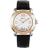 Chopard Happy Sport Round Womens Two Tone Diamond Watch 278492-9001