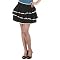 GO International® Multi-Layer Ruffle Skirt - Ebony