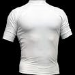 Grappling Rash Guard - Piranha Gear - Small Oval - White Short Sleeve