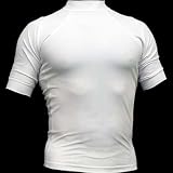 Grappling Rash Guard (small oval) - White Short Sleeve