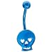 Blue Cute Skull w/ Heart Eyes Anodized Titanium Belly Button Ring Blue Cute Skull w/ Heart Eyes Anodized Titanium Belly Button Ring