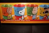 Original Peanuts 'Then and Now' 4 Mug Character Set w/ Lucy, Charlie Brown, Linus & Snoopy