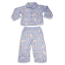 Dream Apparel – Toddler Girls Long Sleeved Pajamas, Lt. Blue, White