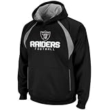 Reebok Oakland Raiders Black Trainer Pullover Hoodie Sweatshirt (Large)