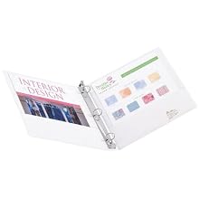 Avery Economy Showcase View Binder with 1 Inch Round Ring, White, 1 Binder (19601)