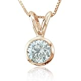 GIA Certified 14k Rose Gold Solitaire Ideal-Cut Diamond Pendant Necklace (G, SI1, 0.90 carat)