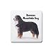 Bernese Mountain Dog Rubber Square Coaster (4 pack)