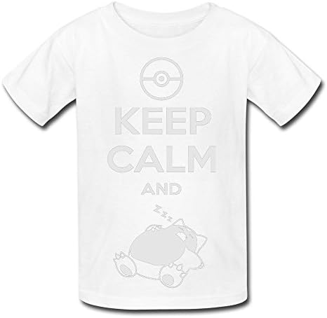 Keep Calm And Carry On Snorlax Sleep On Pokemon Youth's T Shirt White