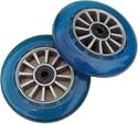 2 BLUE Wheels W/Abec7 Bearings for RAZOR SCOOTERS 110mm