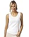 Indera 100% Cotton Rib Knit Camisole, White, Medium, 3-pk