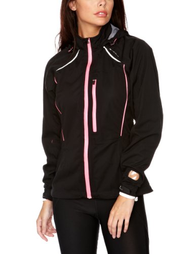 Ronhill Women's Vizion Storm Jacket - Black/Flou Pink, 12 UK