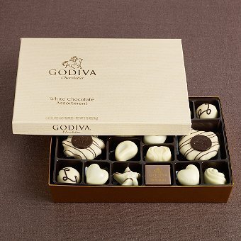 GODIVA Chocolatier 24 pc. White Chocolate Gift Box by GODIVA Chocolatier GODIVA Chocolatier 24 pc. White Chocolate Gift Box by GODIVA Chocolatier