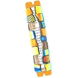 Glistening Squares Glass Mezuzah in Orange/Yellow