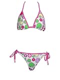 Guess White Bikini w/Colorful Fruit & Pink Beads M