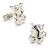 Sterling Silver Hippo Cufflinks