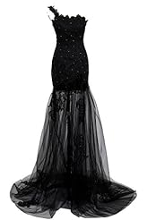Tulle Dropped   Waistline One Shoulder Evening Dress/Prom Dress 