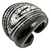 Antica Murrina Cayman - Black and Silver Murano Glass Ring