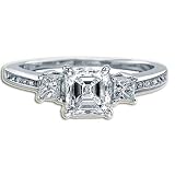 1.65 CT F/VS2 CERTIFIED ASSCHER DIAMOND RING 18K WG