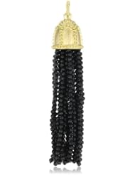 Katie Decker "Gothic" 18k Black Onyx Tassel Pendant Necklace