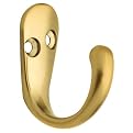 Liberty Single Prong Robe Hook - Soft Brass