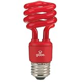 Globe Electric 0016101 60-Watt Equivalent 13-Watt EnerSaver CFL Party Bulb, Red
