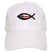Artsmith, Inc. Cap (Hat) US Christian Fish Ichthys - White