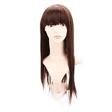 HDE (TM) Long Medium Brown Straight Hairstyle Wig