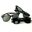 Classic 3-pack Glass Lens Wayfarer Style Sunglass