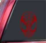 Spiderman Face Spidey Mask Vinyl Decal Sticker - Dark Red