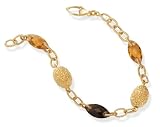 Smokey Topaz, Citrine and 14k Gold Bracelet