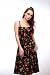 Living Dead Souls Womens Tattoo Print Spaghetti-Strap Dress