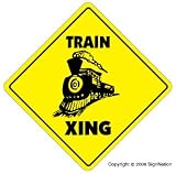 TRAIN CROSSING - Sign - xing railroad collector room