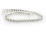 12cttw CZ Sterling Silver White Cubic Zirconia 7" Tennis Bracelet