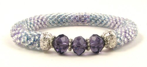 Beads East Viola Bead Crochet Bracelet Kit by Ann Benson