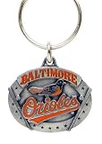 Pewter MLB Team Design Key Ring - Baltimore Orioles