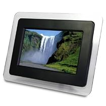CnM 7" Digital Photo Frame, Black/White, SD/MMC & USB2