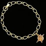 Golden State Warriors Ladies Gold-Tone Charm Bracelet