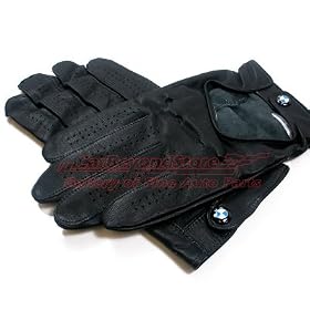 BMW Logo Negroid Leather Driving Gloves