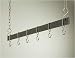 Kitchen & Housewares : Rogar 36'' Hanging Bar Rack - Hammered Steel/ Chrome